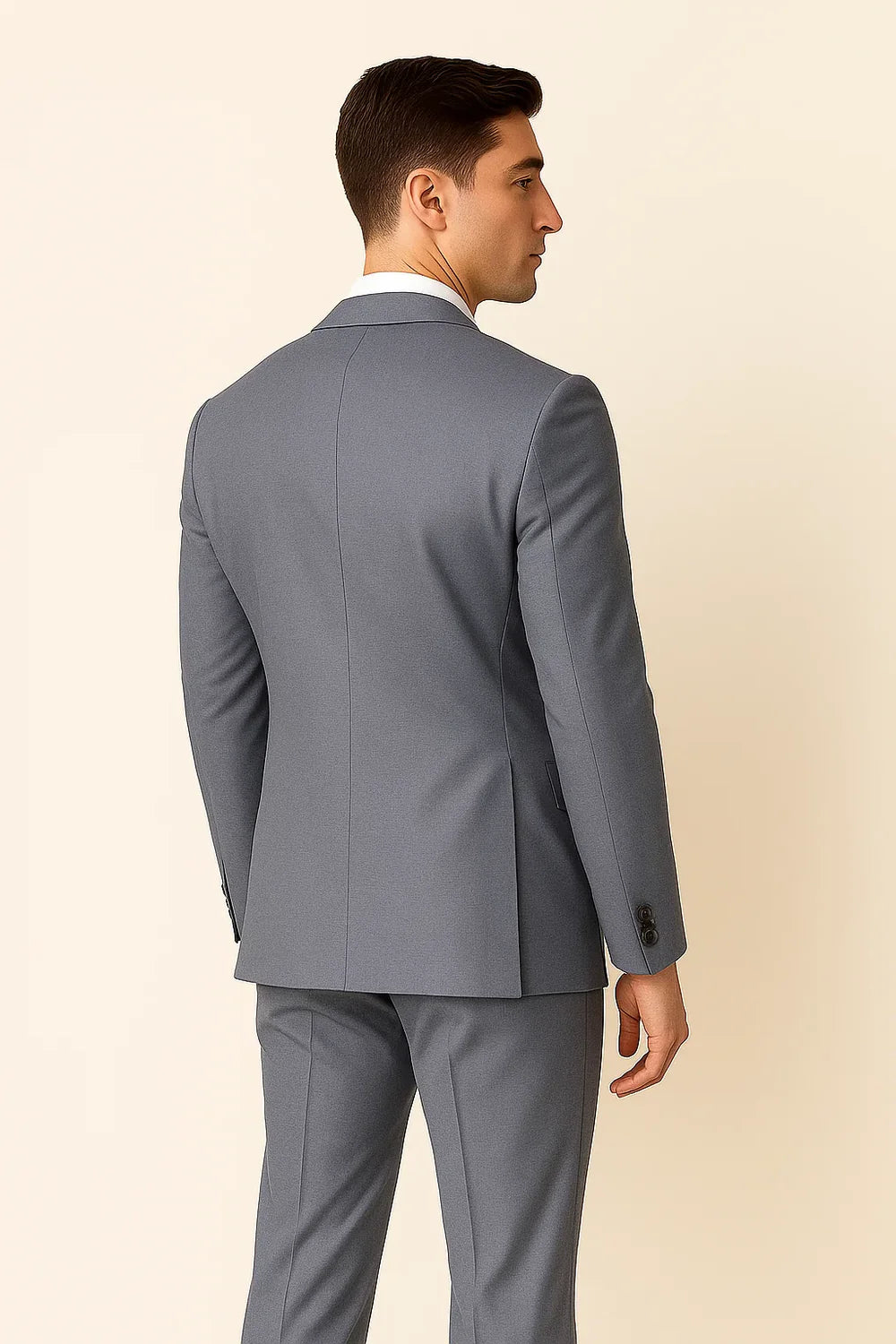 Costume Classique Ajusté pour Homme – Gris