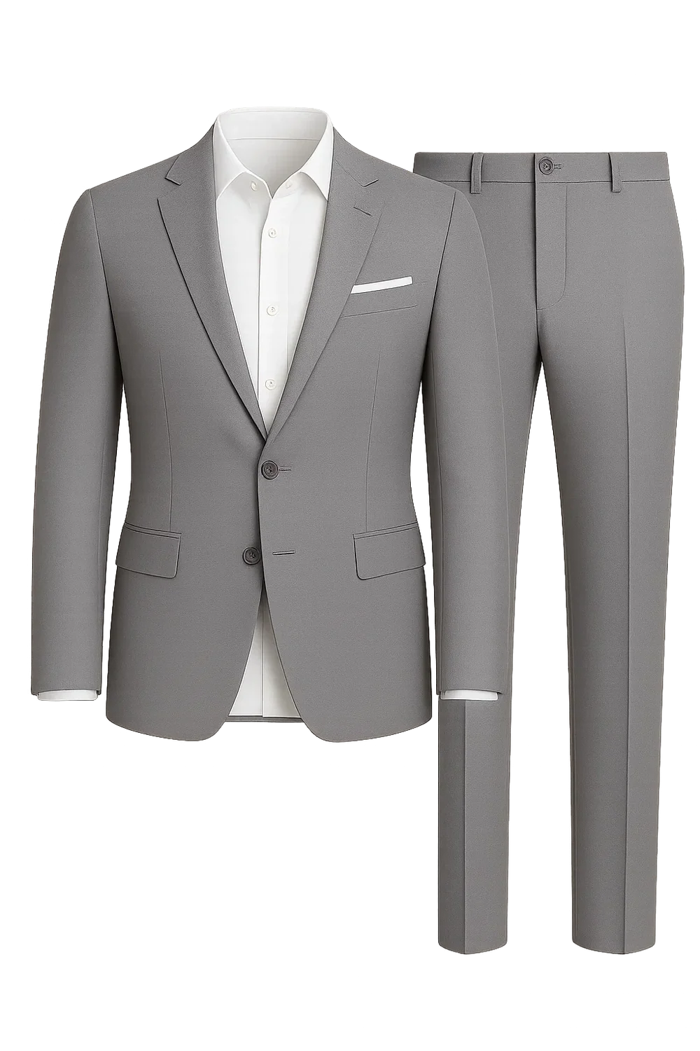 Costume Classique Ajusté pour Homme – Gris