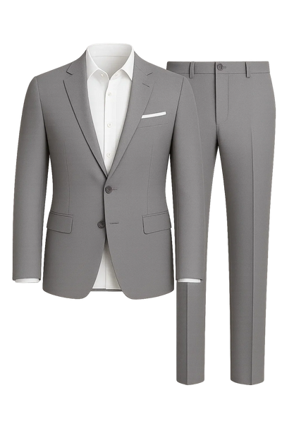 Costume Classique Ajusté pour Homme – Gris