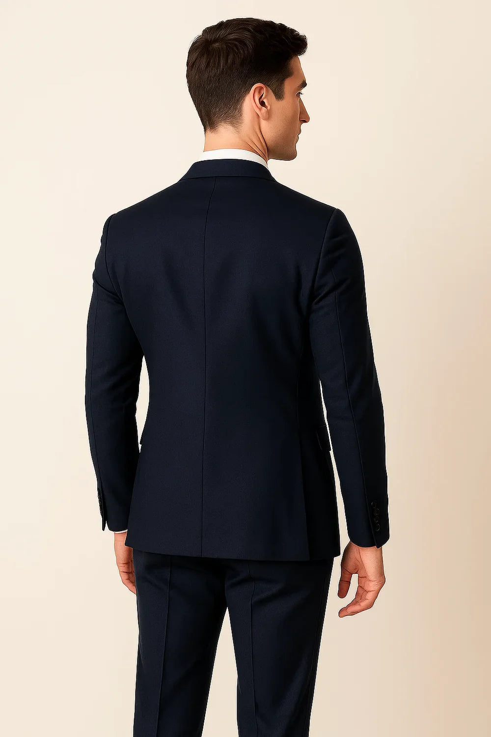 Costume Classique Ajusté pour Homme – Bleu marine