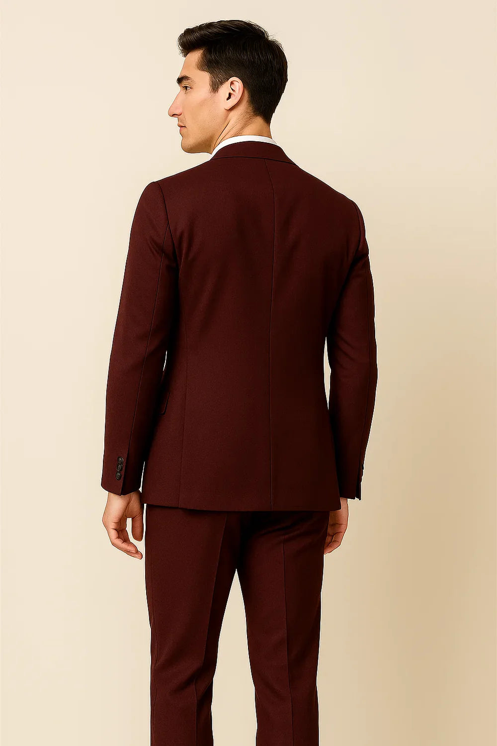 Costume Classique Ajusté pour Homme – Rouge