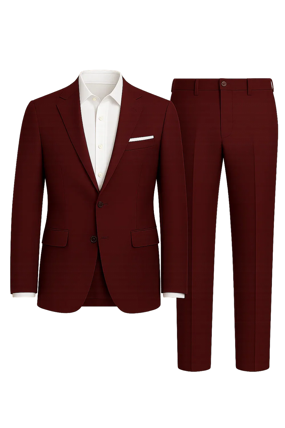 Costume Classique Ajusté pour Homme – Rouge