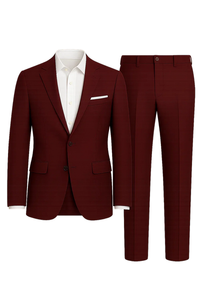 Costume Classique Ajusté pour Homme – Rouge