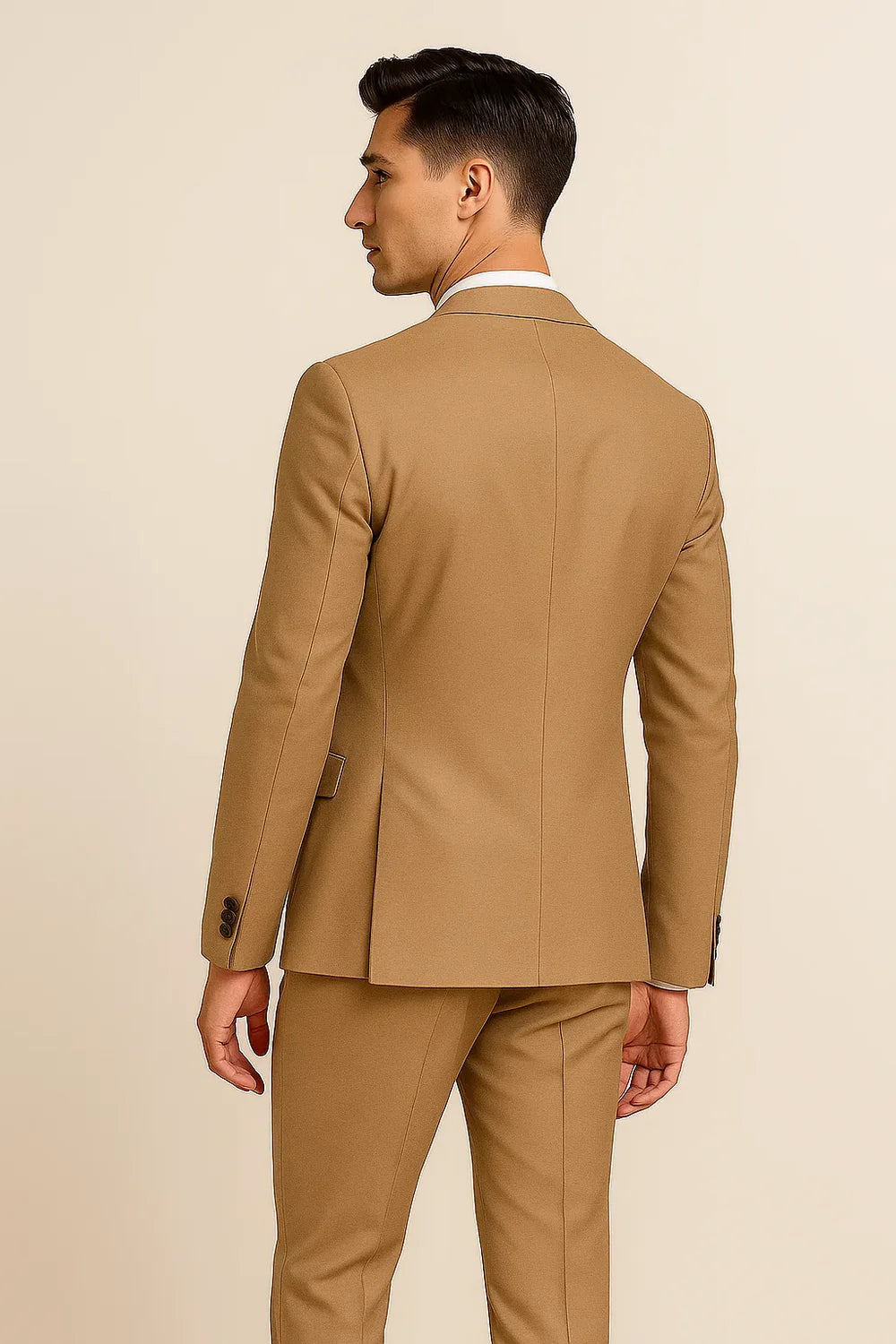 Costume Classique Ajusté pour Homme – Kaki