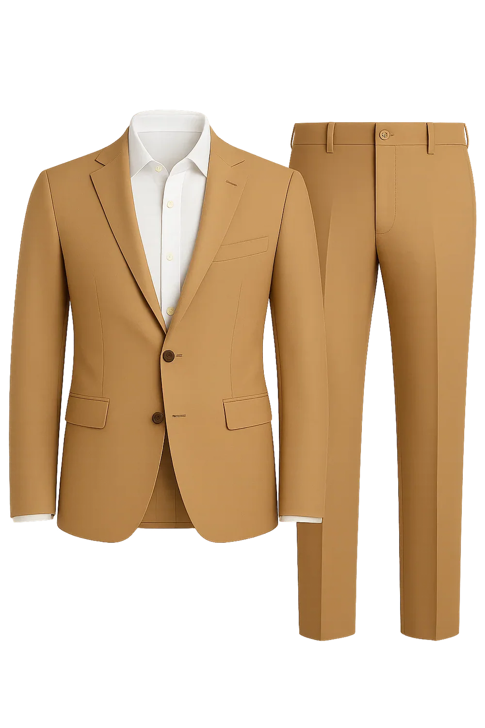 Costume Classique Ajusté pour Homme – Kaki