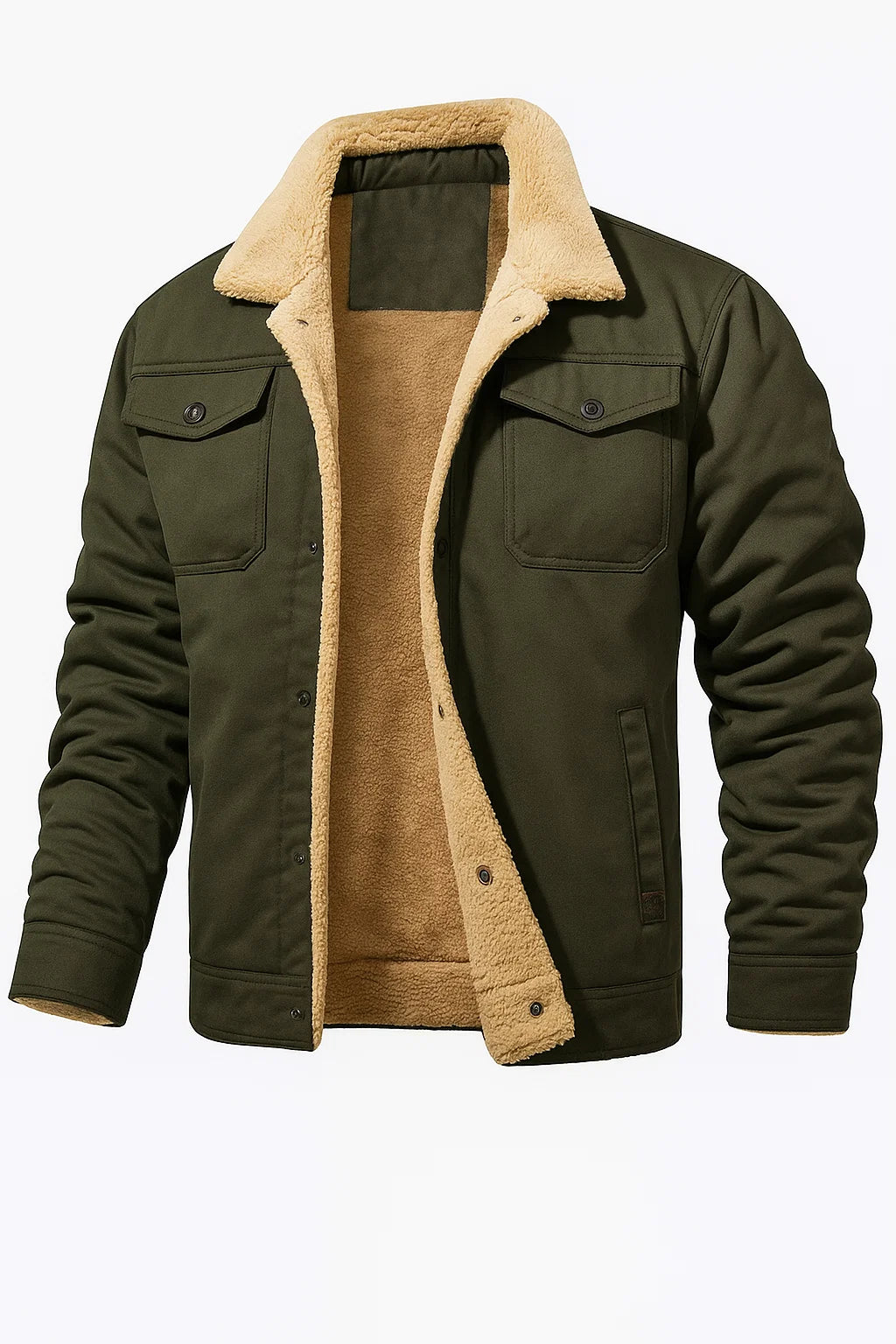 Veste Tendance pour Homme – Automne/Hiver – Vert armée