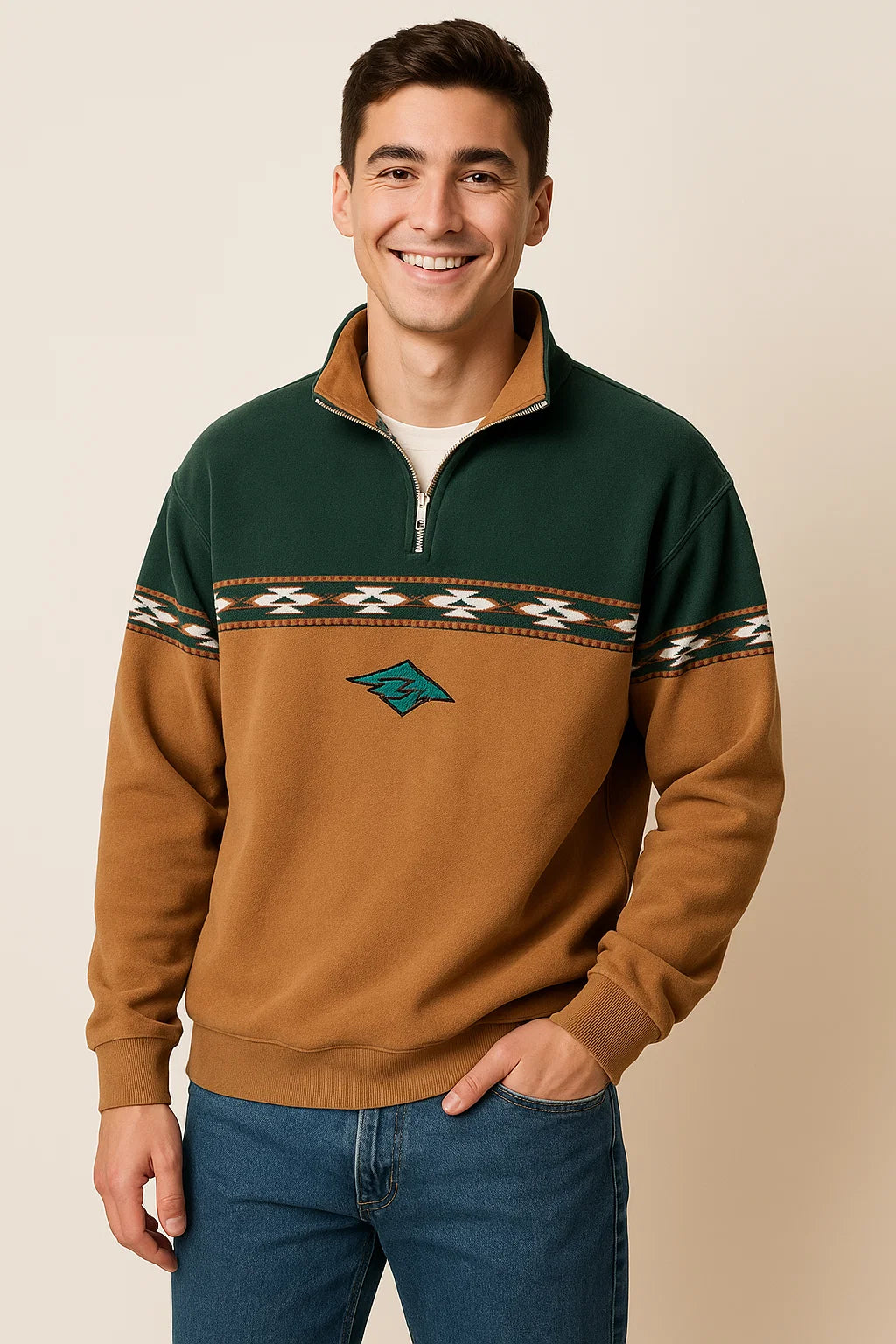 Pull d'Automne pour Homme au Style Rétro