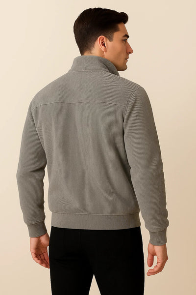 Veste en Velours Côtelé pour Homme au Style Vintage Élégant – Gris