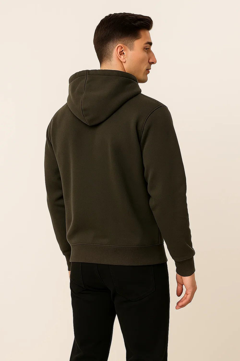 Sweat à Capuche pour Homme au Style Vintage – Gris Foncé
