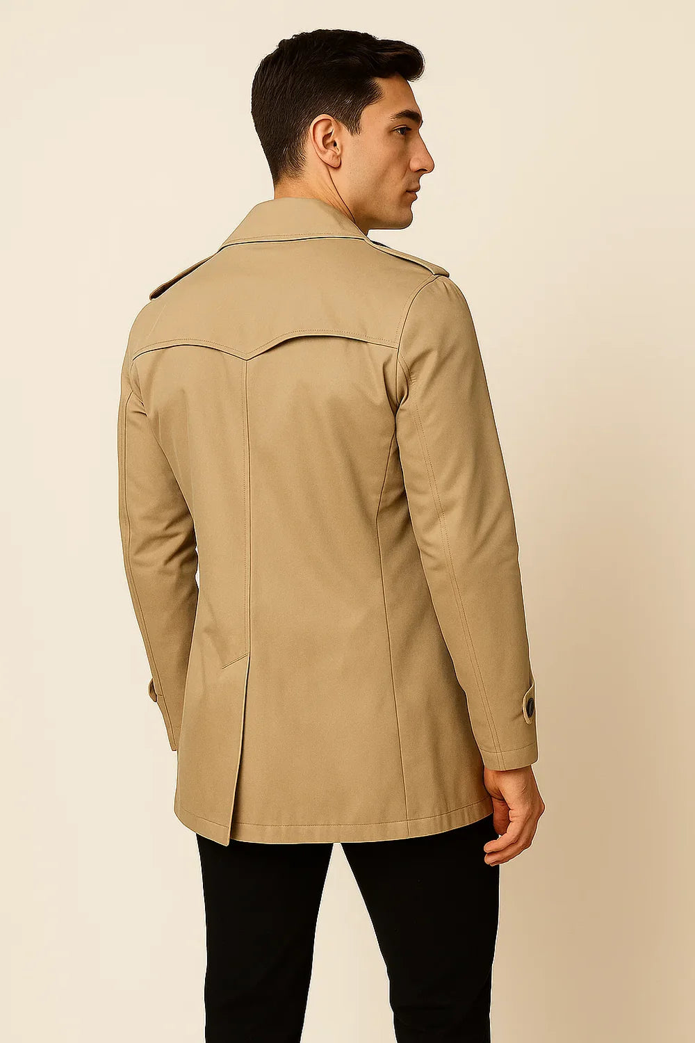 Manteau d’Hiver Homme Business Smart-Casual – Beige