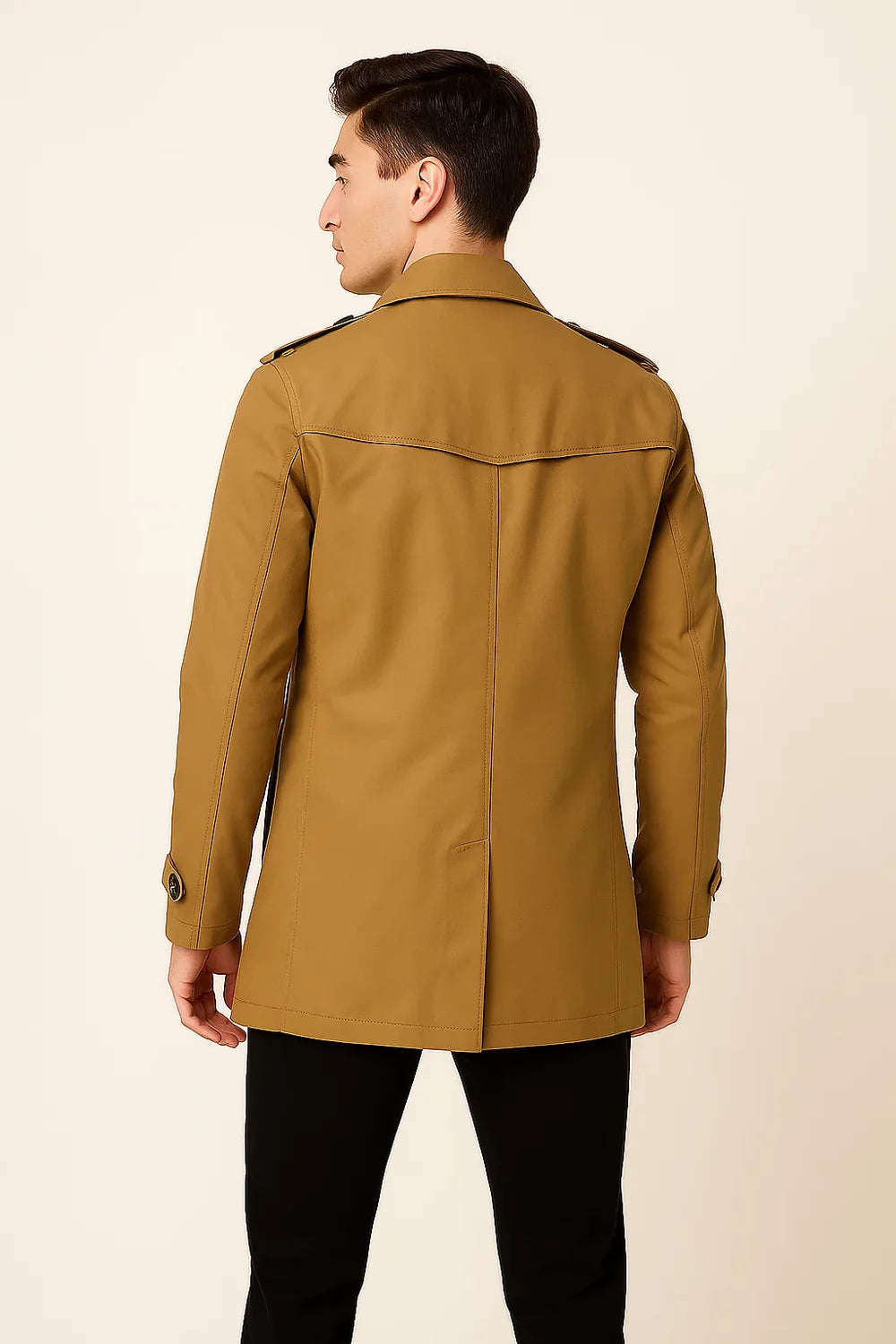 Manteau d’Hiver Homme Business Smart-Casual – Kaki