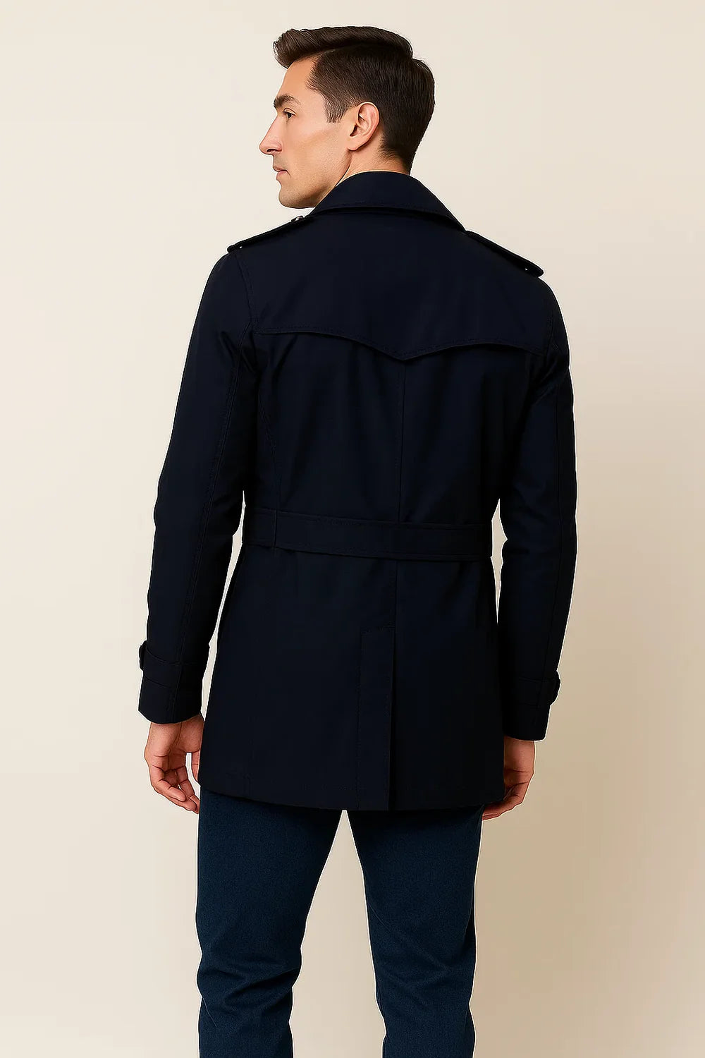Manteau d’Hiver Homme Business Smart-Casual – Bleu marine