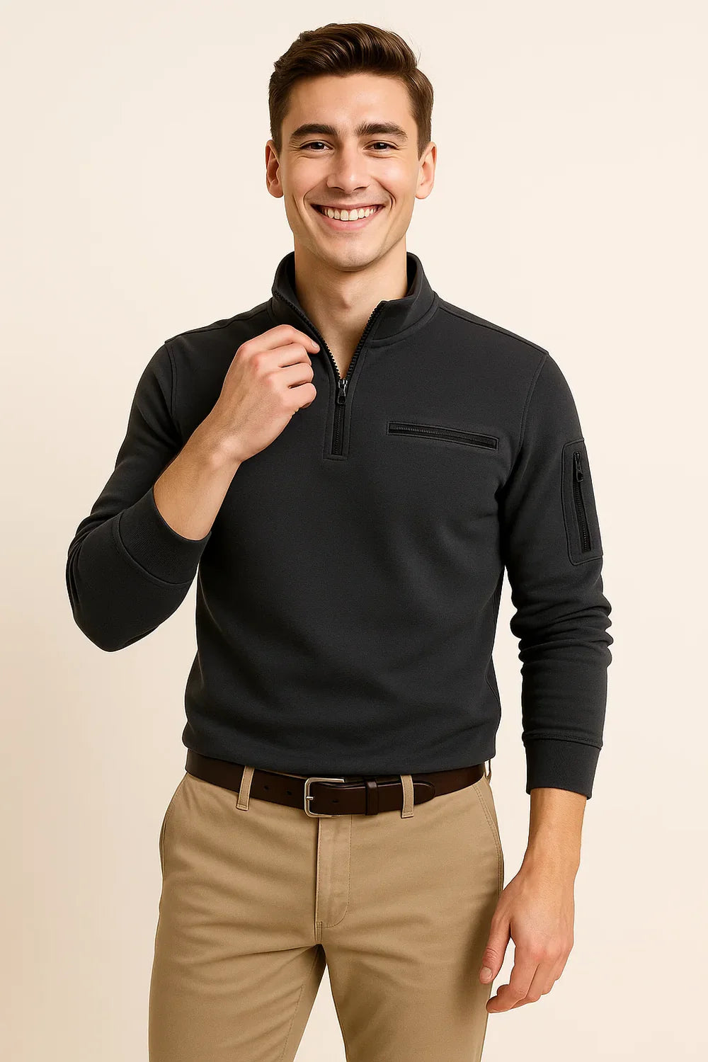 Pull Tendance au Style Moderne pour Homme - Noir