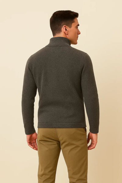 Cardigan Rétro à Boutons pour Homme – Gris