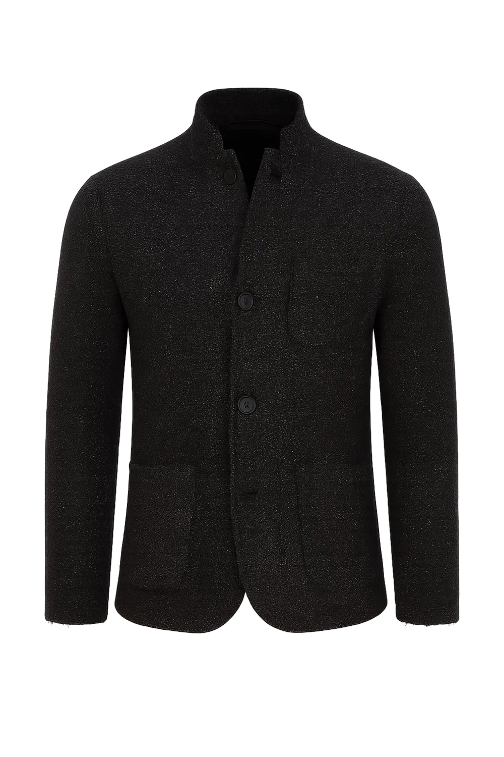 Cardigan Rétro à Boutons pour Homme – Noir