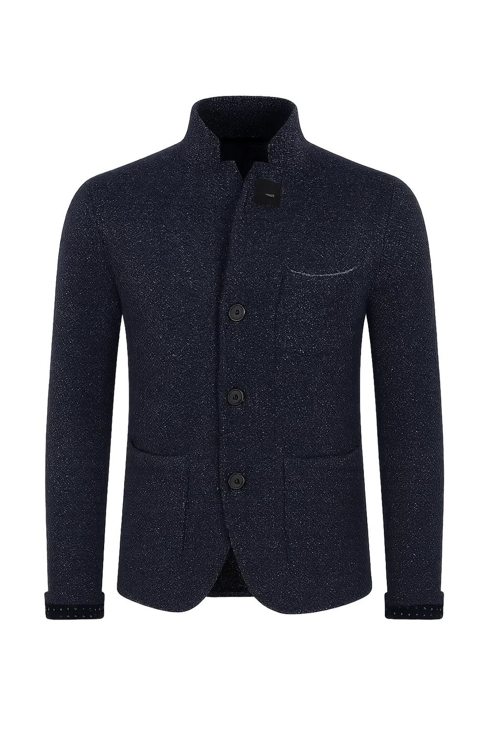 Cardigan Rétro à Boutons pour Homme – Bleu marine