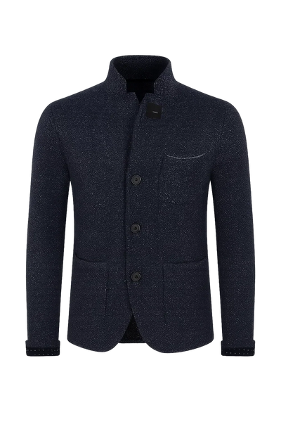 Cardigan Rétro à Boutons pour Homme – Bleu marine