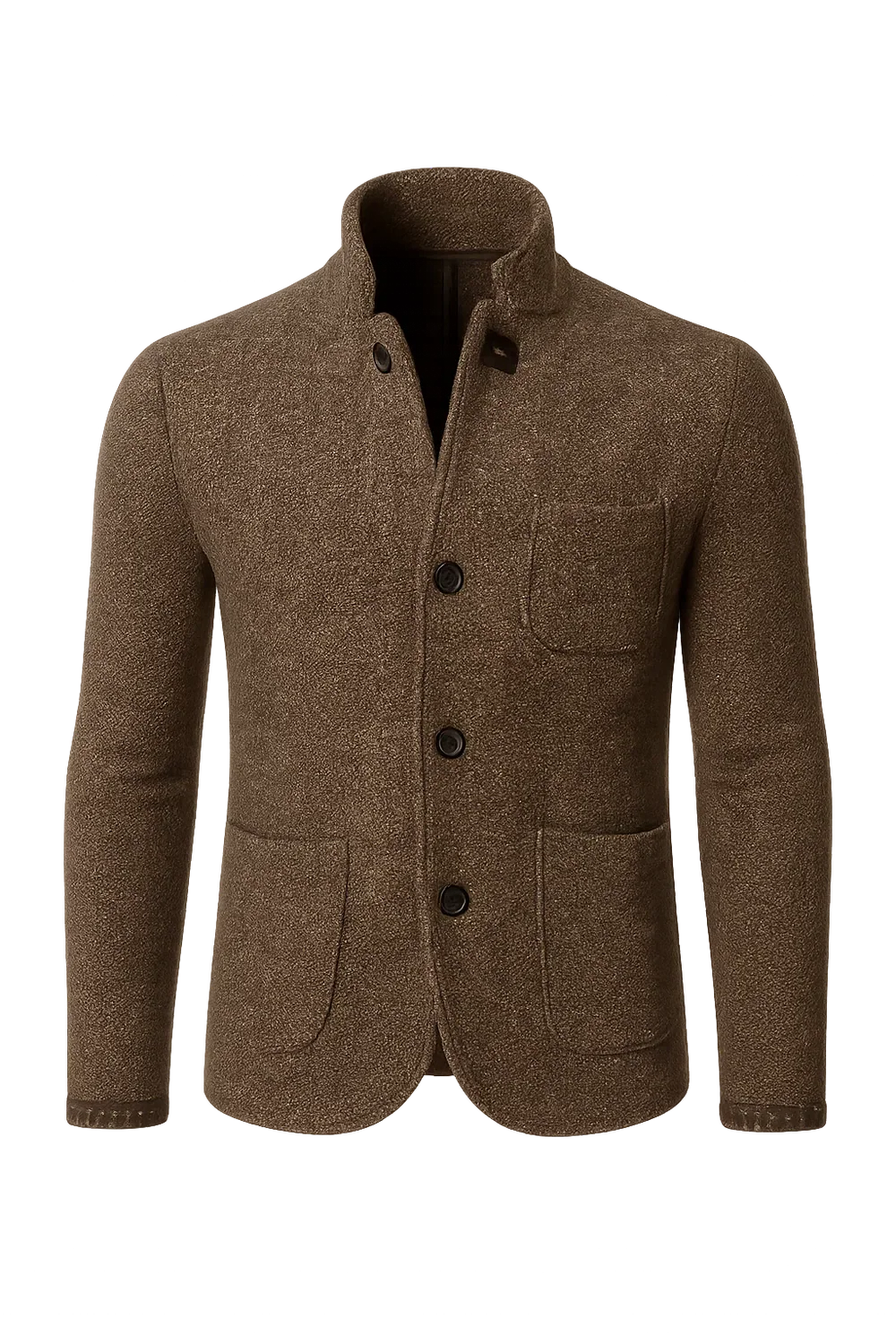 Cardigan Rétro à Boutons pour Homme – Kaki