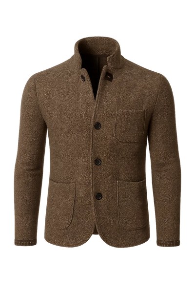Cardigan Rétro à Boutons pour Homme – Kaki