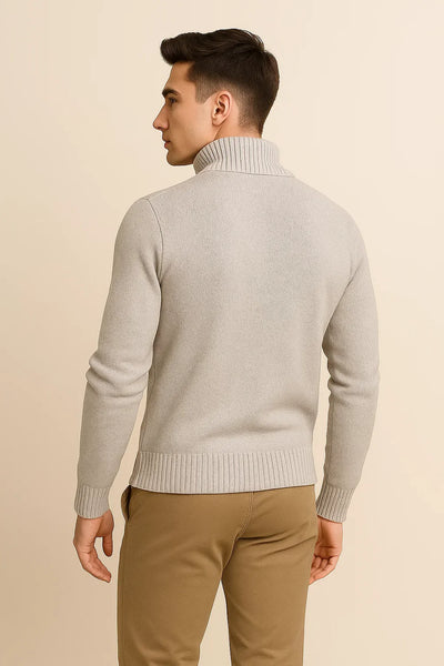 Pull Homme au Style Moderne – Coupe Ajustée – Blanc