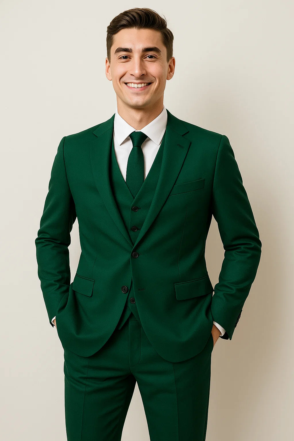 Ensemble Formel 3 Pièces pour Homme – Vert