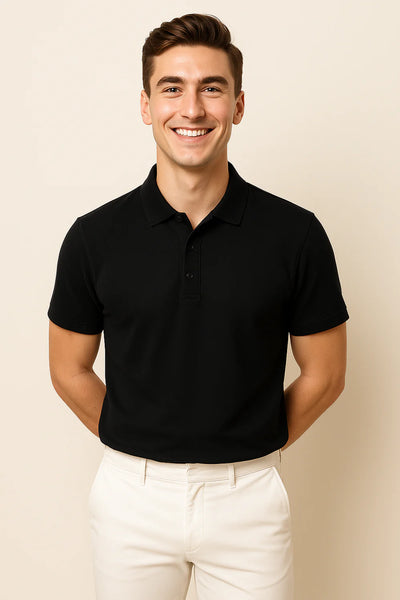 Polo Décontracté Élégant pour Homme – Noir