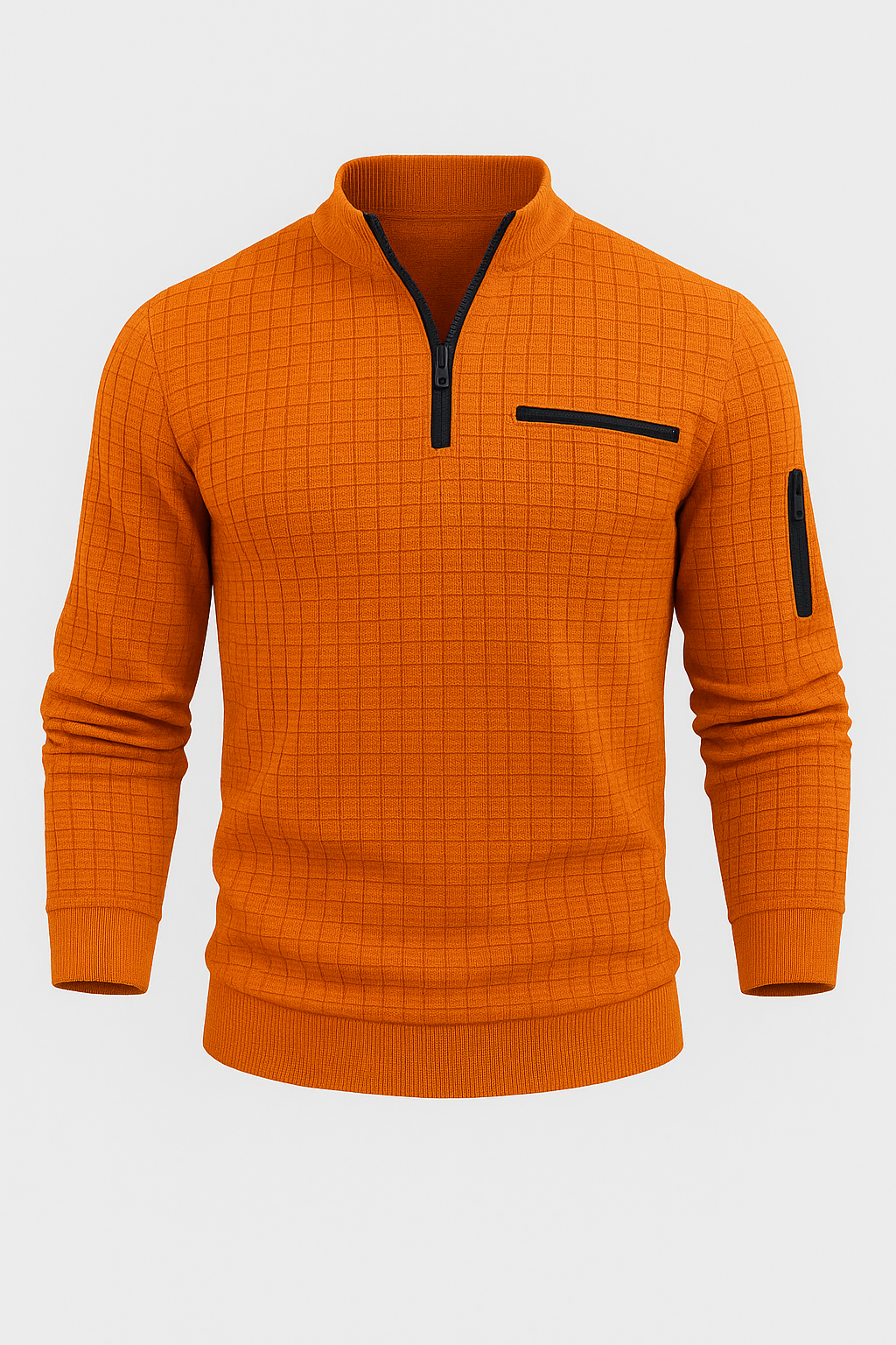 Polo à Manches Longues pour Homme au Style Moderne – Orange