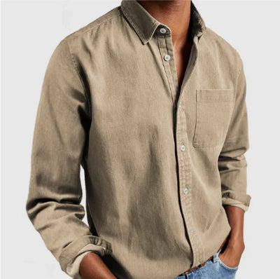 Chemise boutonnée décontractée pour hommes