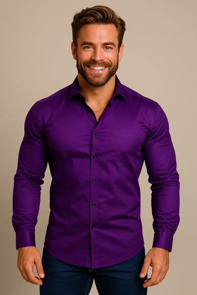 Chemise classique infroissable pour hommes