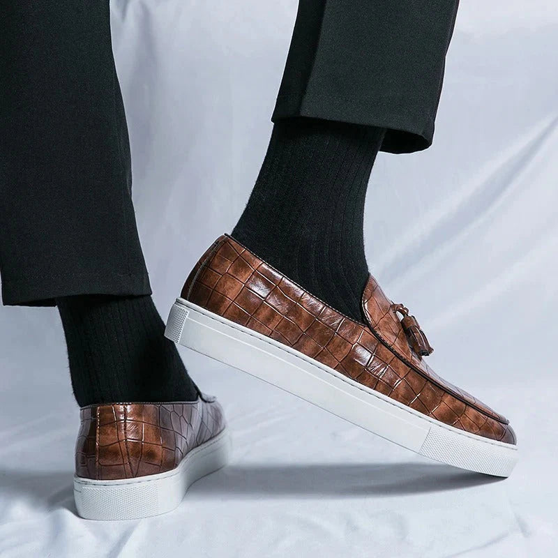 Mocassins en peau de crocodile pour hommes