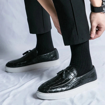 Mocassins en peau de crocodile pour hommes