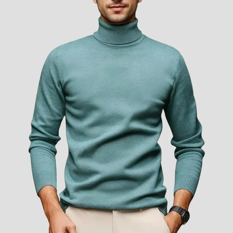 Pull à Col Roulé Classique pour Homme – Maille Élégante Quotidienne