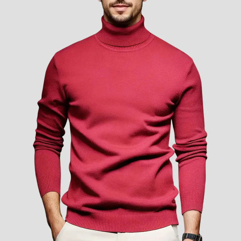 Pull à Col Roulé Classique pour Homme – Maille Élégante Quotidienne