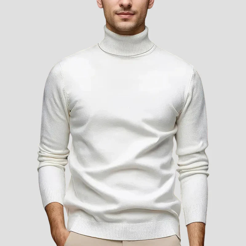 Pull à Col Roulé Classique pour Homme – Maille Élégante Quotidienne