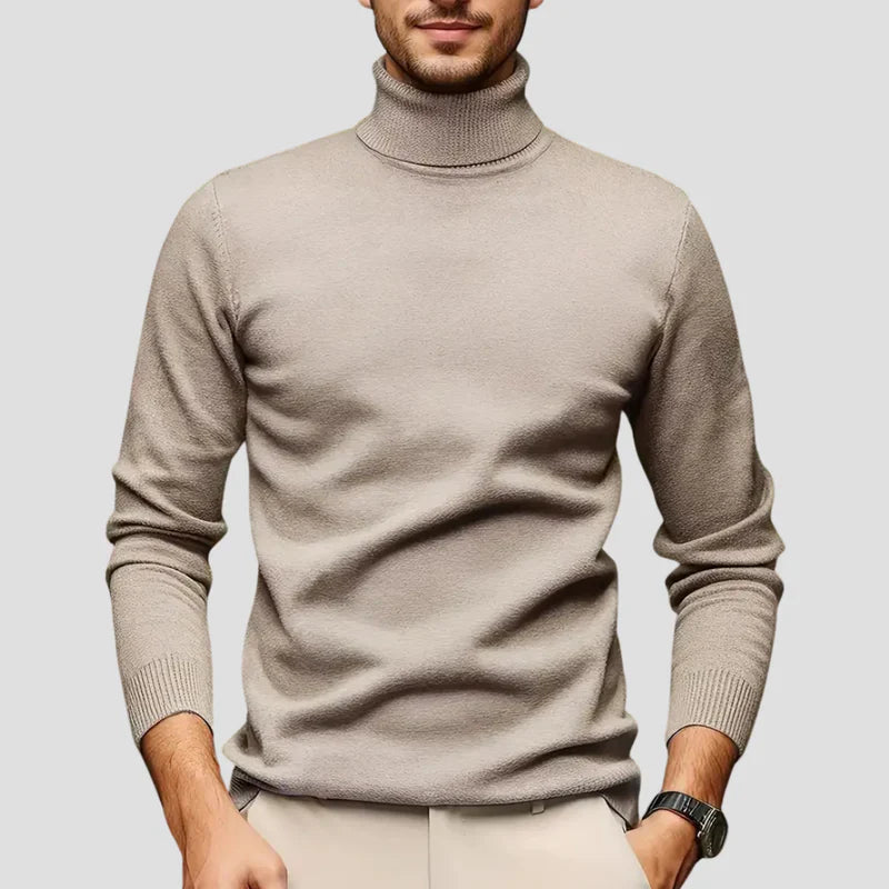 Pull à Col Roulé Classique pour Homme – Maille Élégante Quotidienne