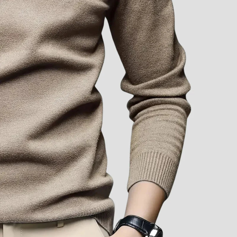 Pull à Col Roulé Classique pour Homme – Maille Élégante Quotidienne
