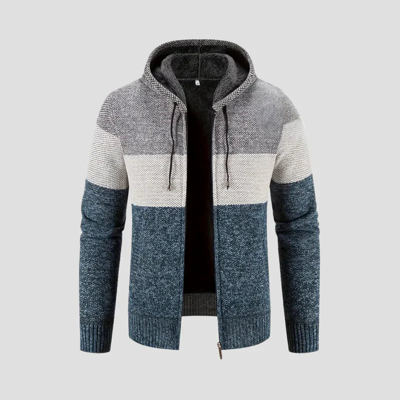 Sweat Zippé Multicolore pour Homme – Style Superposé Moderne