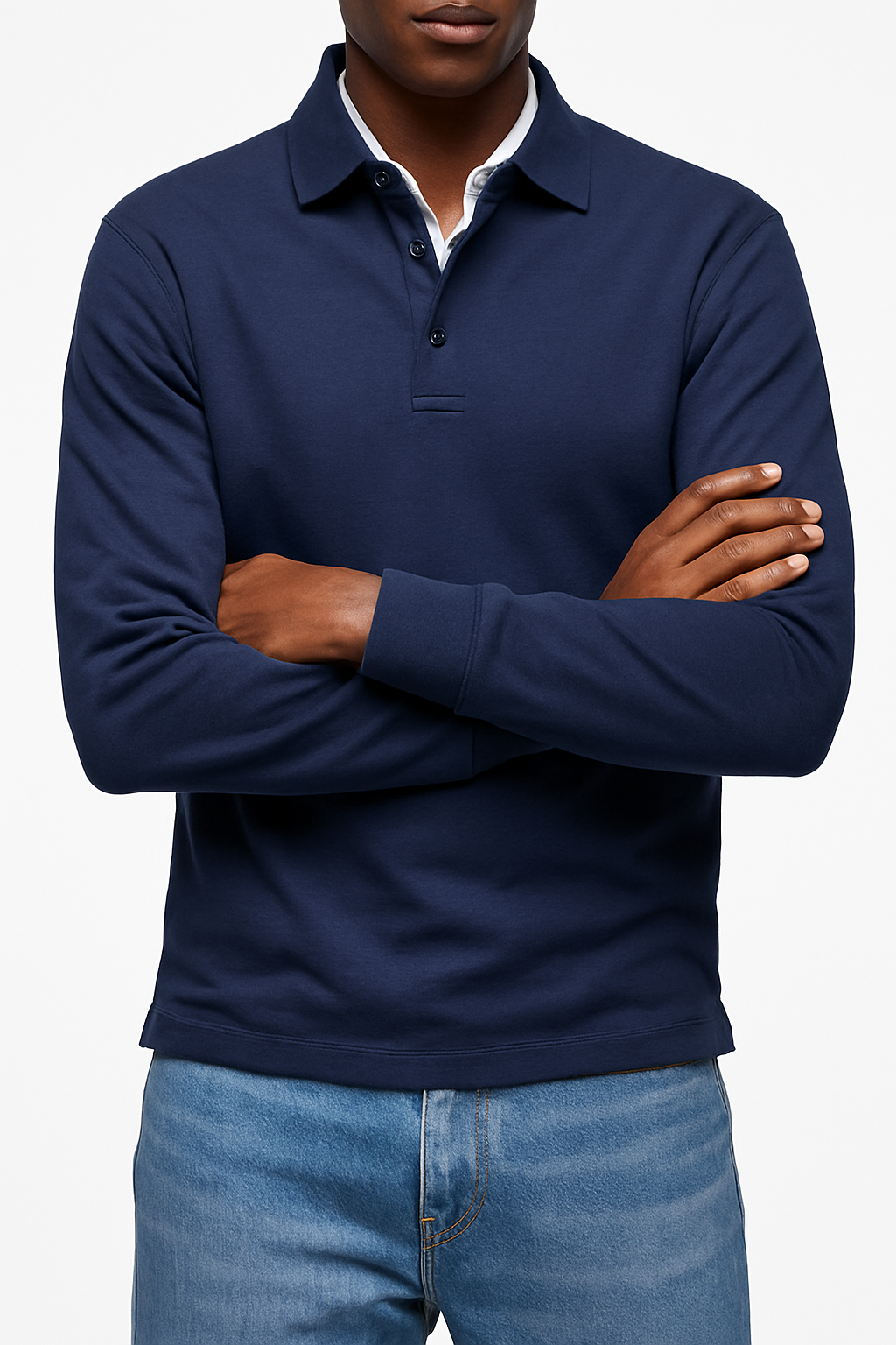 Polo Manches Longues Homme – Col Classique pour Look Décontracté