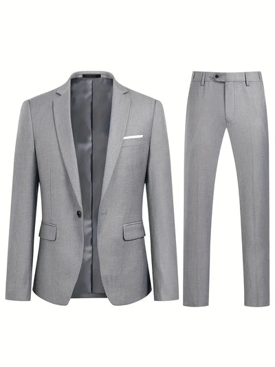 Costume Classique de Bureau pour Homme – Gris