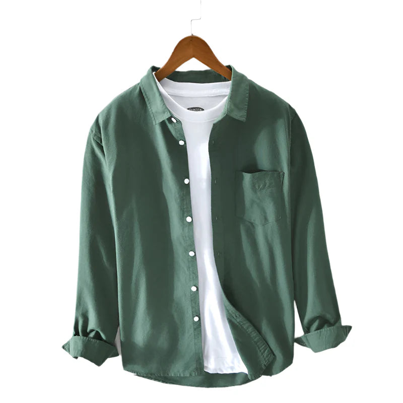 Chemise Oxford d'Été Élégante pour Homme – Vert