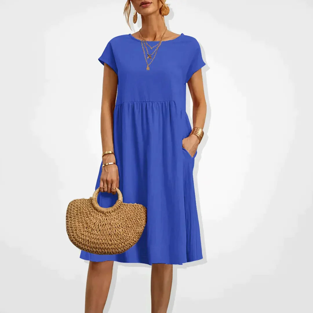 Robe midi à poches pour femmes