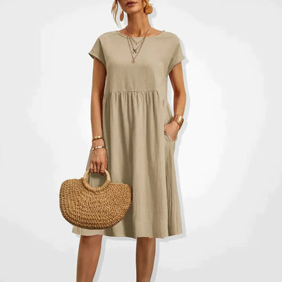 Robe midi à poches pour femmes