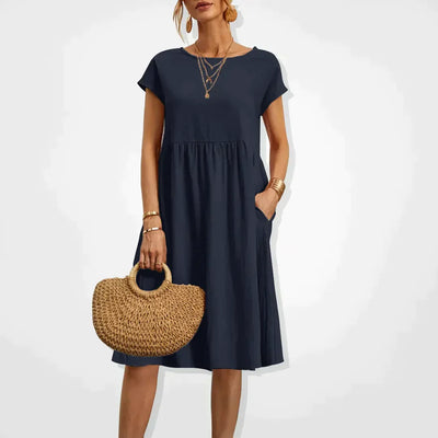 Robe midi à poches pour femmes