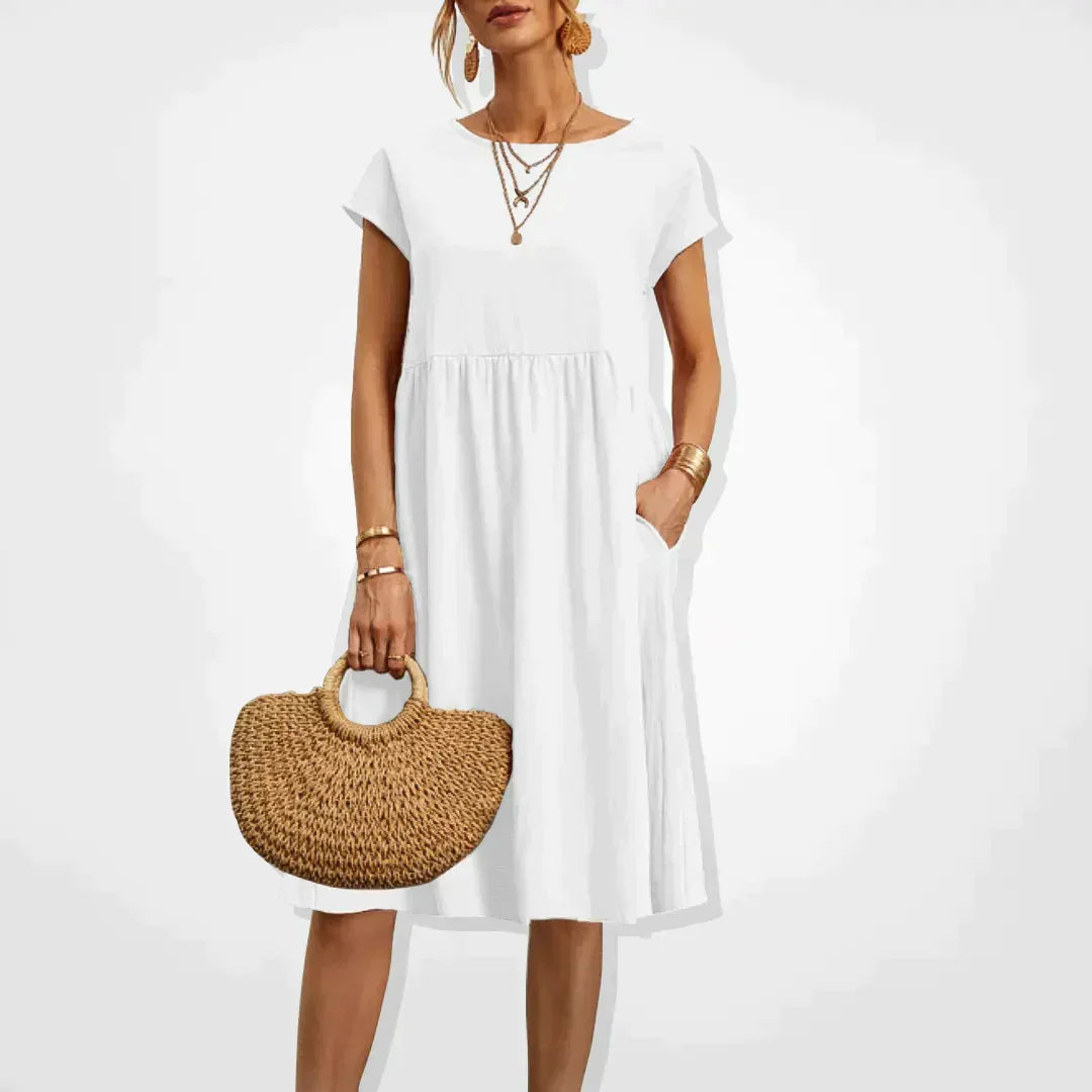 Robe midi à poches pour femmes