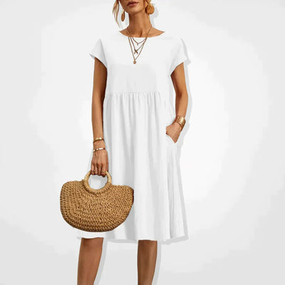 Robe midi à poches pour femmes
