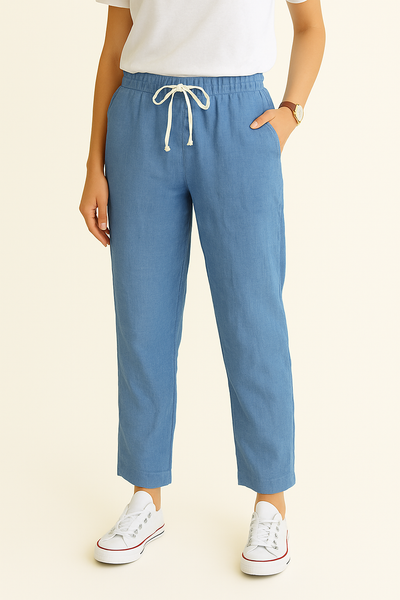 Pantalon d'été classique à jambes droites pour femmes