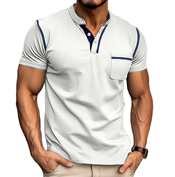 Polo Élégant Décontracté-Chic pour Homme – Blanc