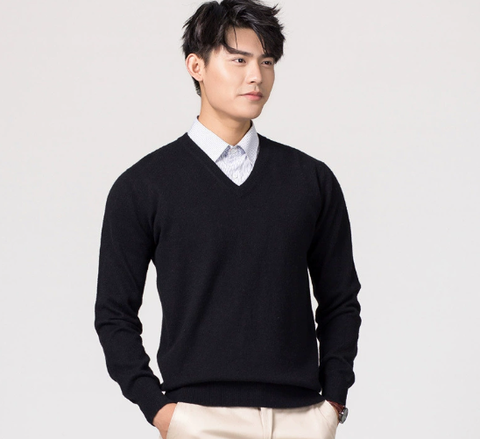 Pull Col V Moderne pour Homme – Style Classique du Quotidien