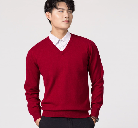 Pull Col V Moderne pour Homme – Style Classique du Quotidien