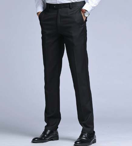 Pantalon Habillé pour Homme – Coupe Droite avec Détails Raffinés